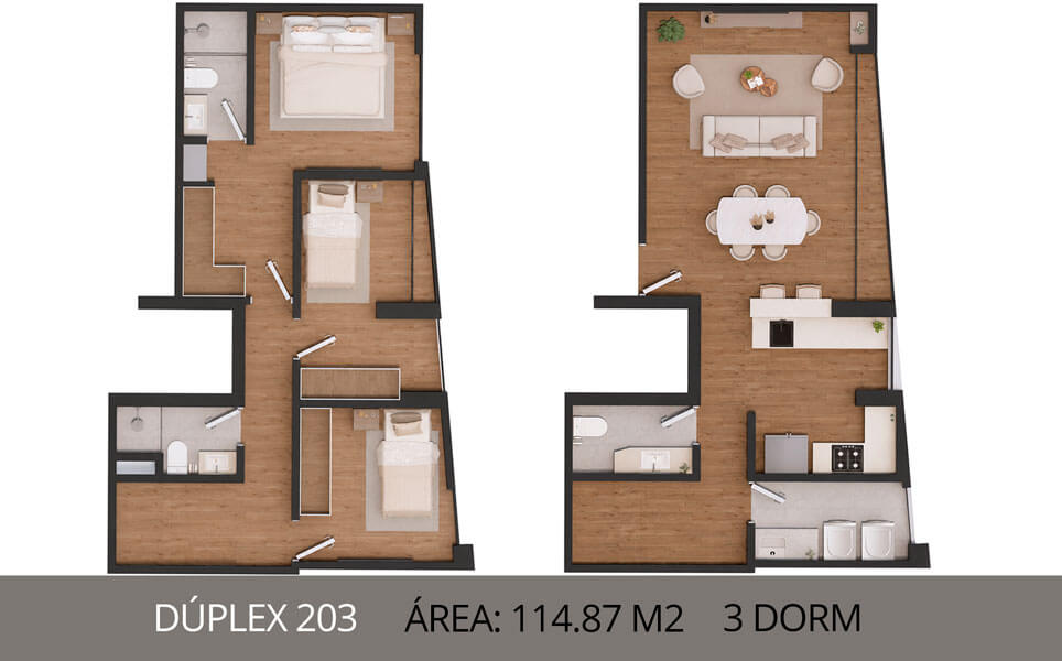 Departamentos en venta en Surco Neptuno dúplex 203 area 114.87m2