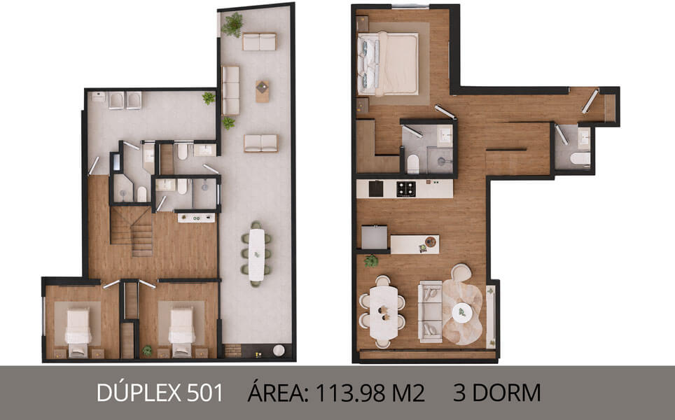 Departamentos en venta en Surco Neptuno, dúplex 501 area 113.98m2