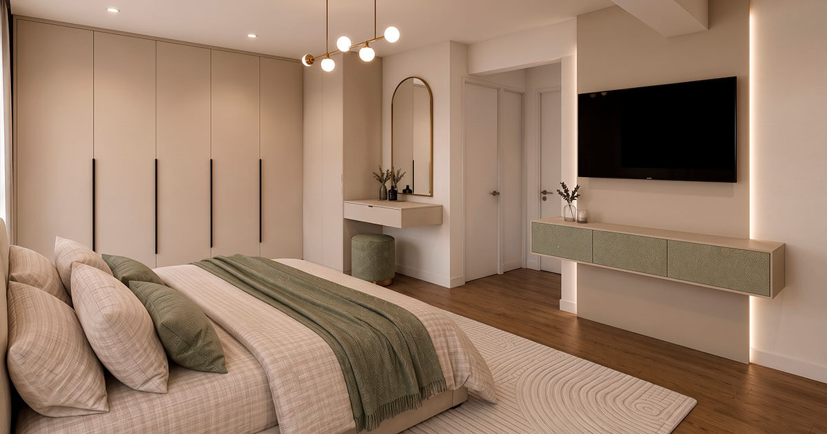 Dormitorio del departamento en venta en Surco Neptuno de 3 dormitorios en flat y dúplex, construye y vende Inmobiliaria Buleje