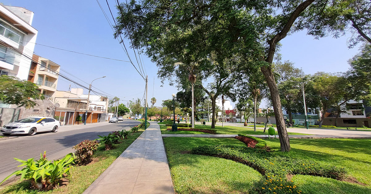 Parque del departamento en venta en Surco Neptuno de 3 dormitorios en flat y dúplex, construye y vende Inmobiliaria Buleje